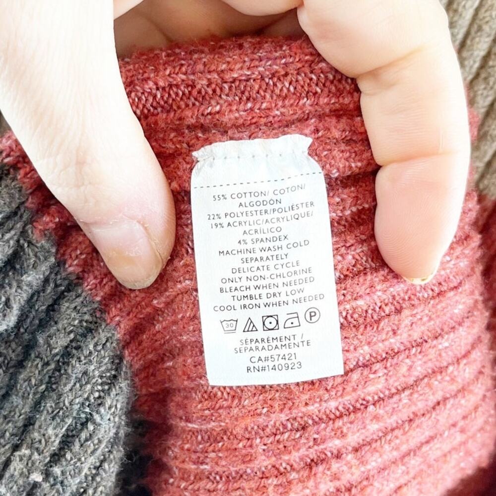 Loft Colorblock Patch Pocket Open Front Ribbed Ca… - image 5